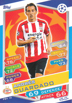 Andres Guardado PSV Eindhoven 2016/17 Topps Match Attax CL #PSV10